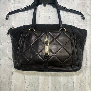Calvin Klein Black Quilted Satchel